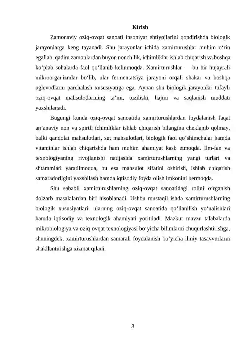 XAMIRTURUSHLARNING OZIQ-OVQAT SANOATIDAGI ROLI 2