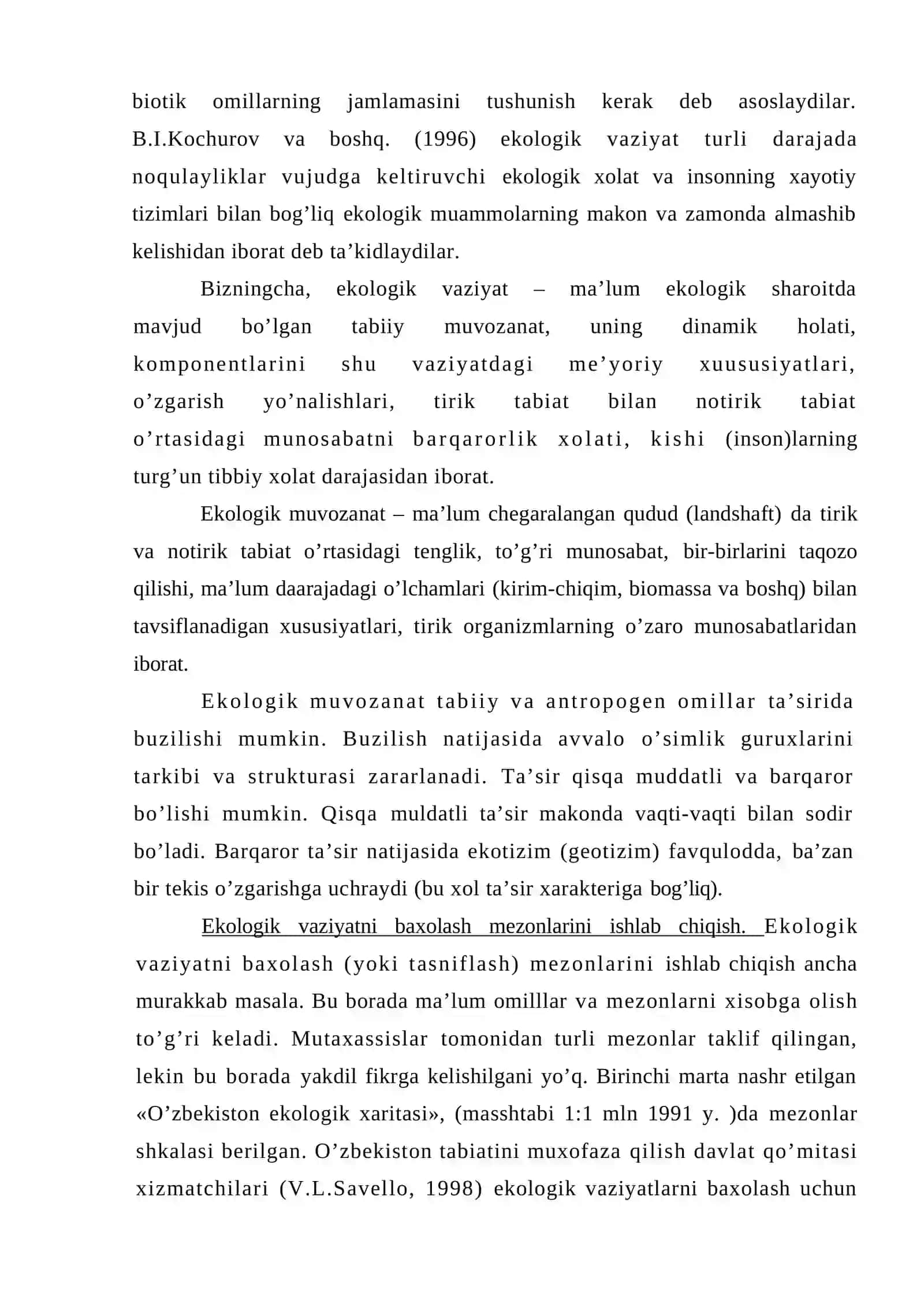 Ekologik vaziyatni baxolash 2