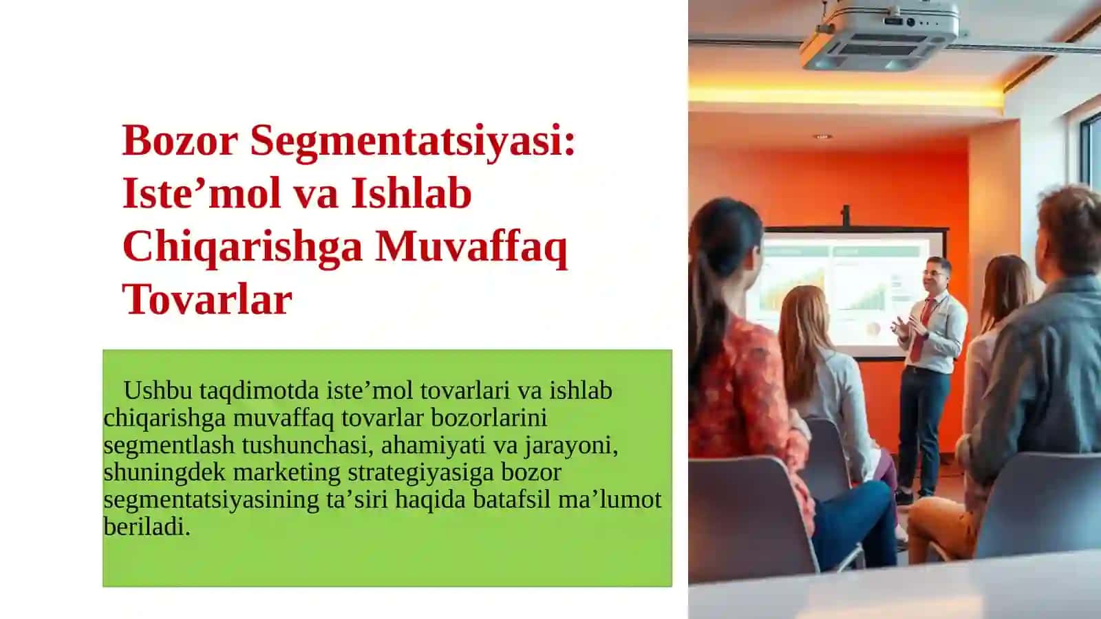 Marketing fanidan mustaqil ishi 2