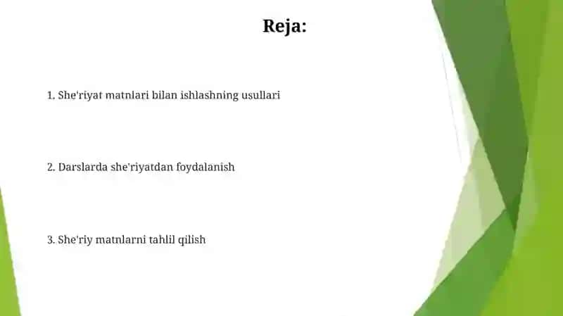 She'riyat matnlari bilan ishlashning usullari 2