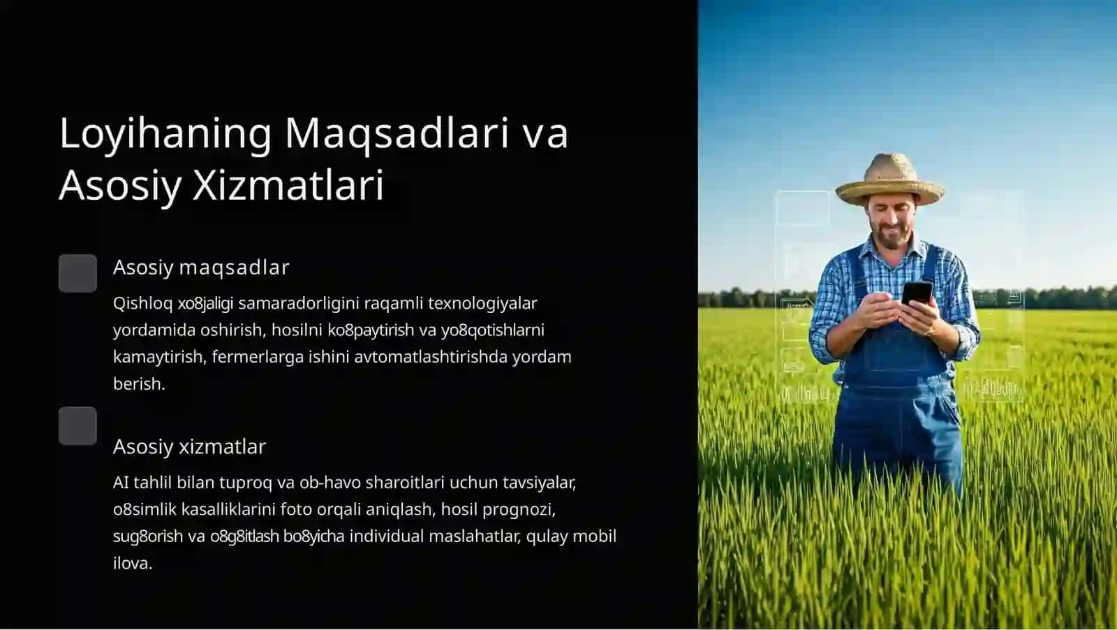 SmartAgroAI: Sun'iy Intellekt Asosida Aqlli Qishloq Xo'jaligi Platformasi 2