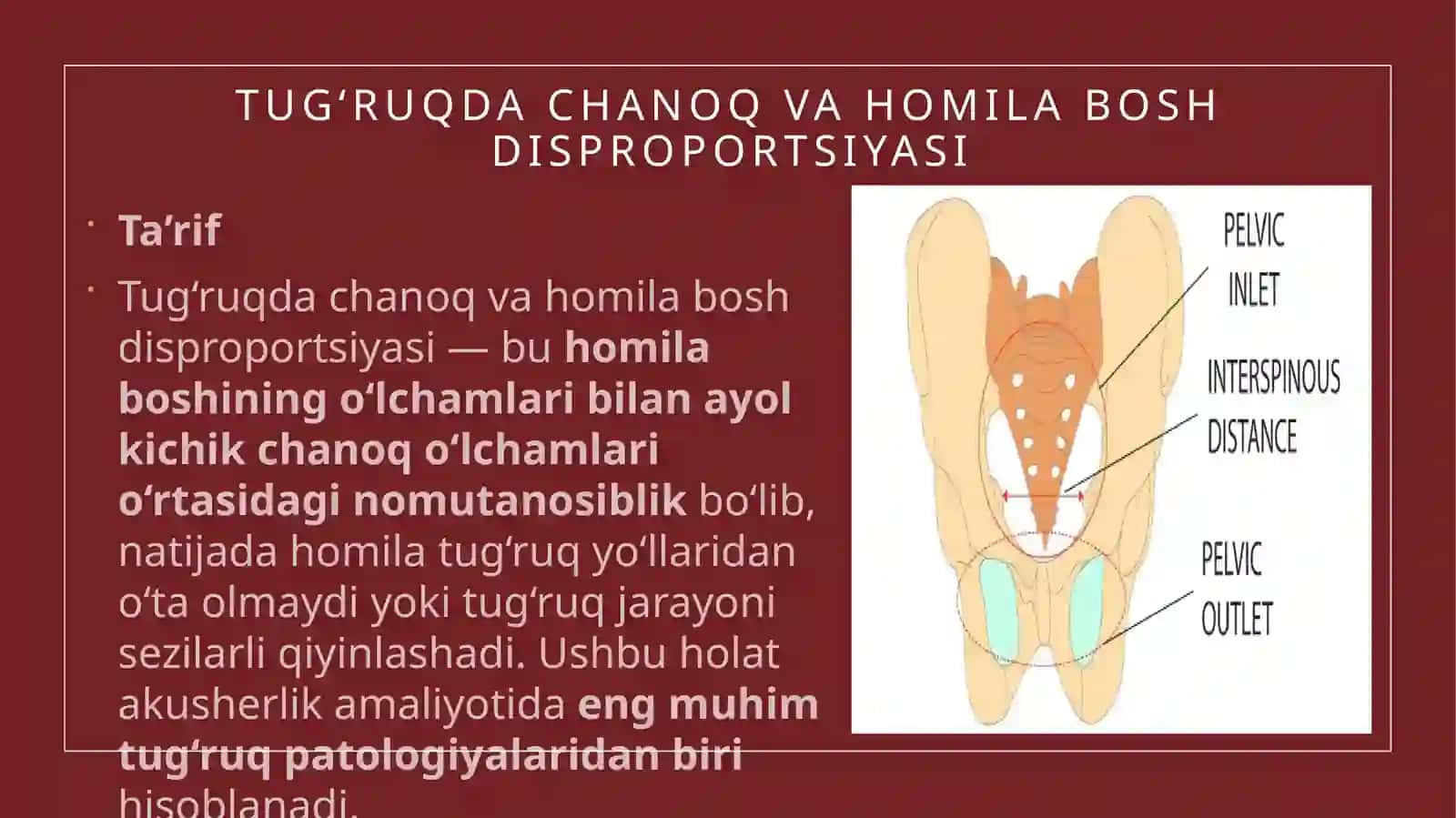 Tug‘ruqda chanoq va homila bosh disproportsiyasi 2