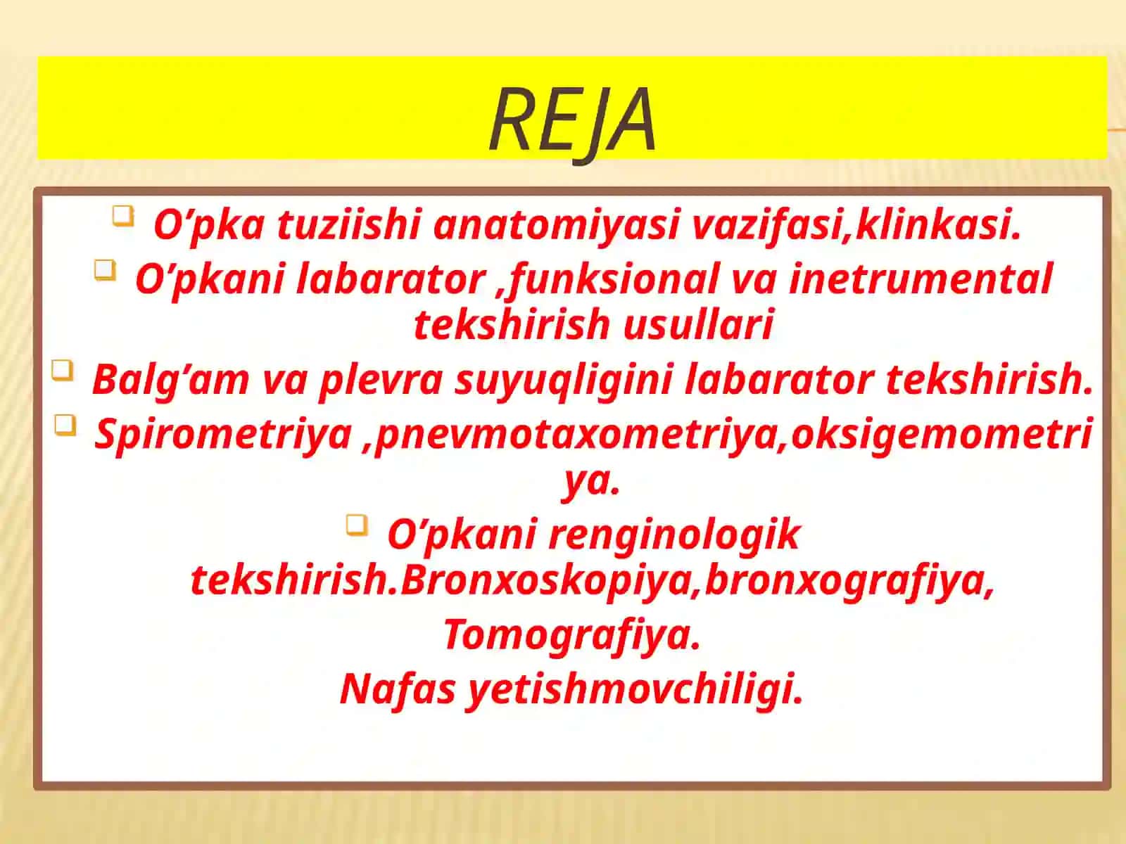 O’pkanilabarator, funksional va inetramental tekshirish usullari 2