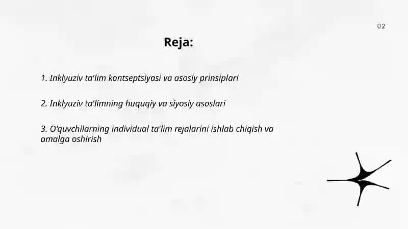 Inklyuziv ta'limning psixologik-pedagogik va tashkiliy shartlari 2