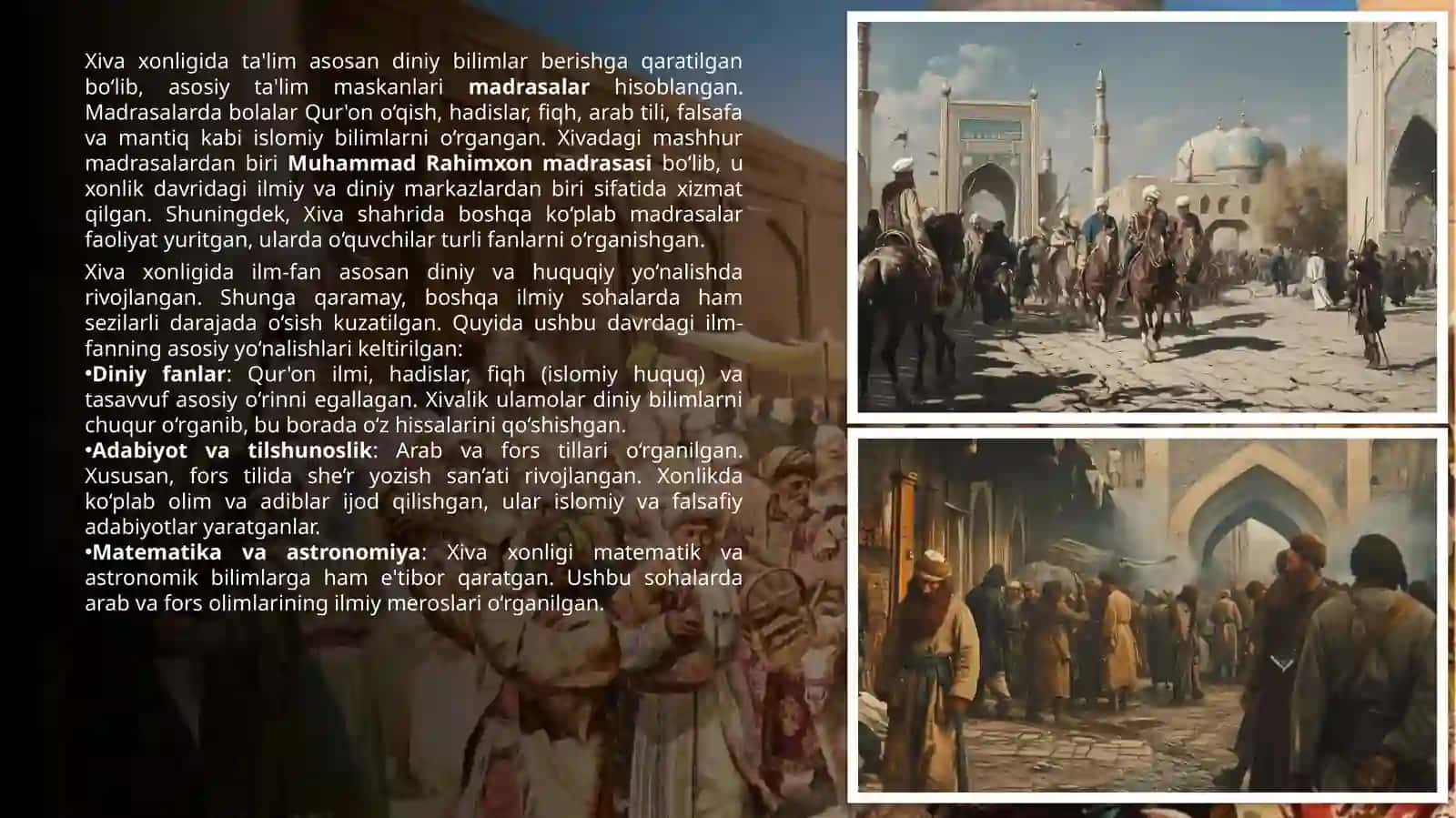 XIVA XONLIGI DAVRIDA MADANIYAT VA SAN’AT. 2