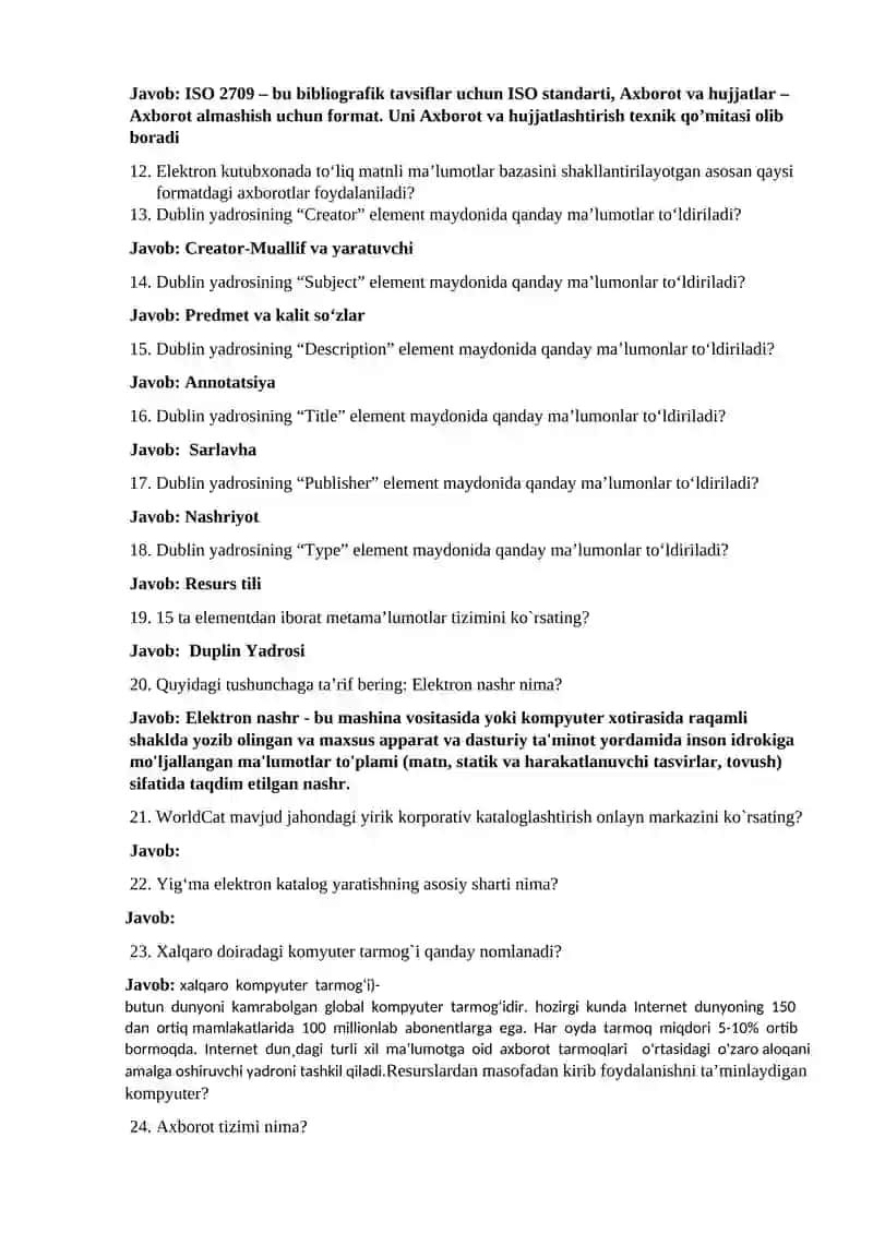 Metama'lumotlar: nazariyada va amaliyotda 2
