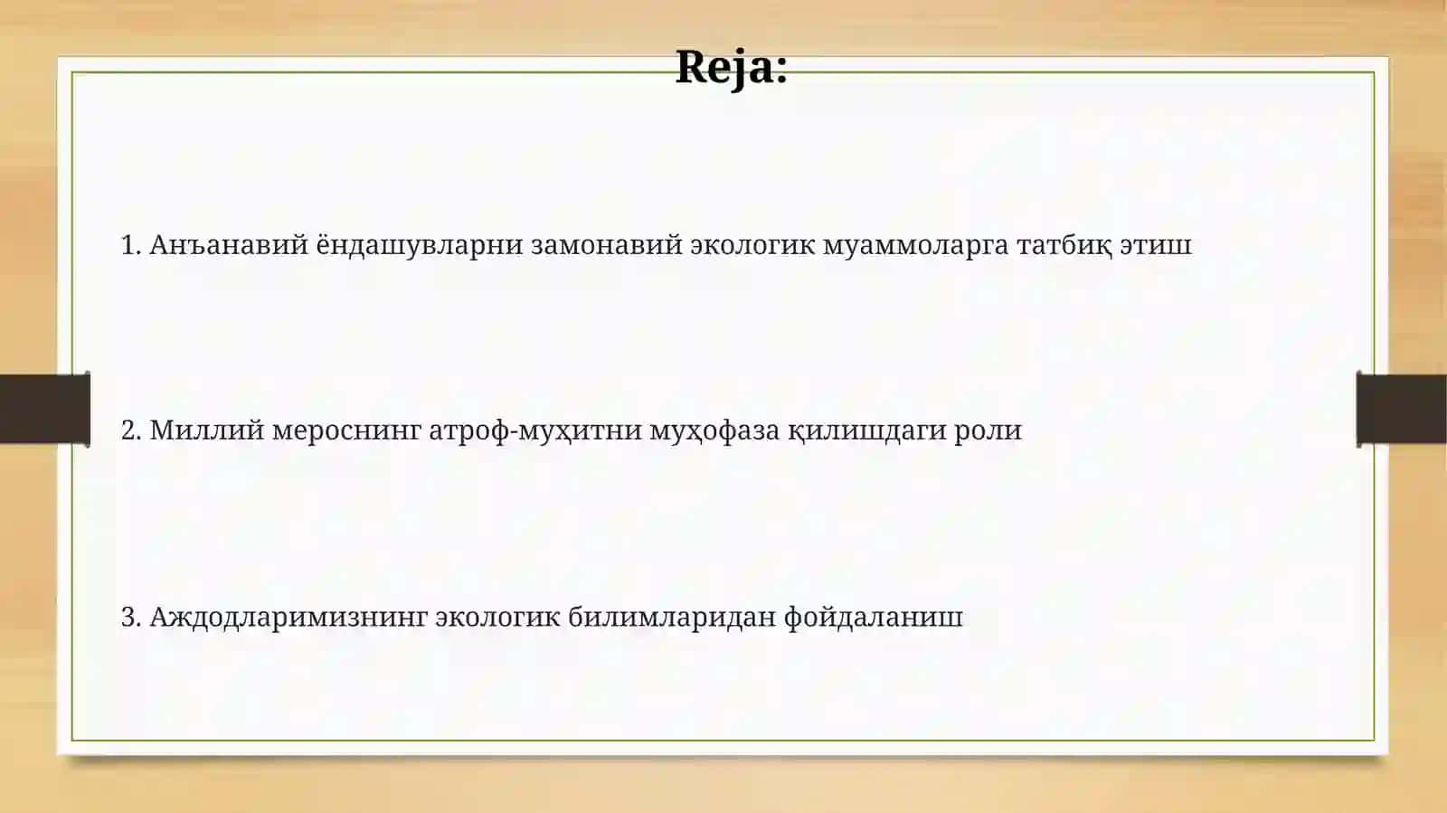 Atrofmuhitni tozalashda ajdodlarimiz merosidan foydalanishning amaliy usullari 2