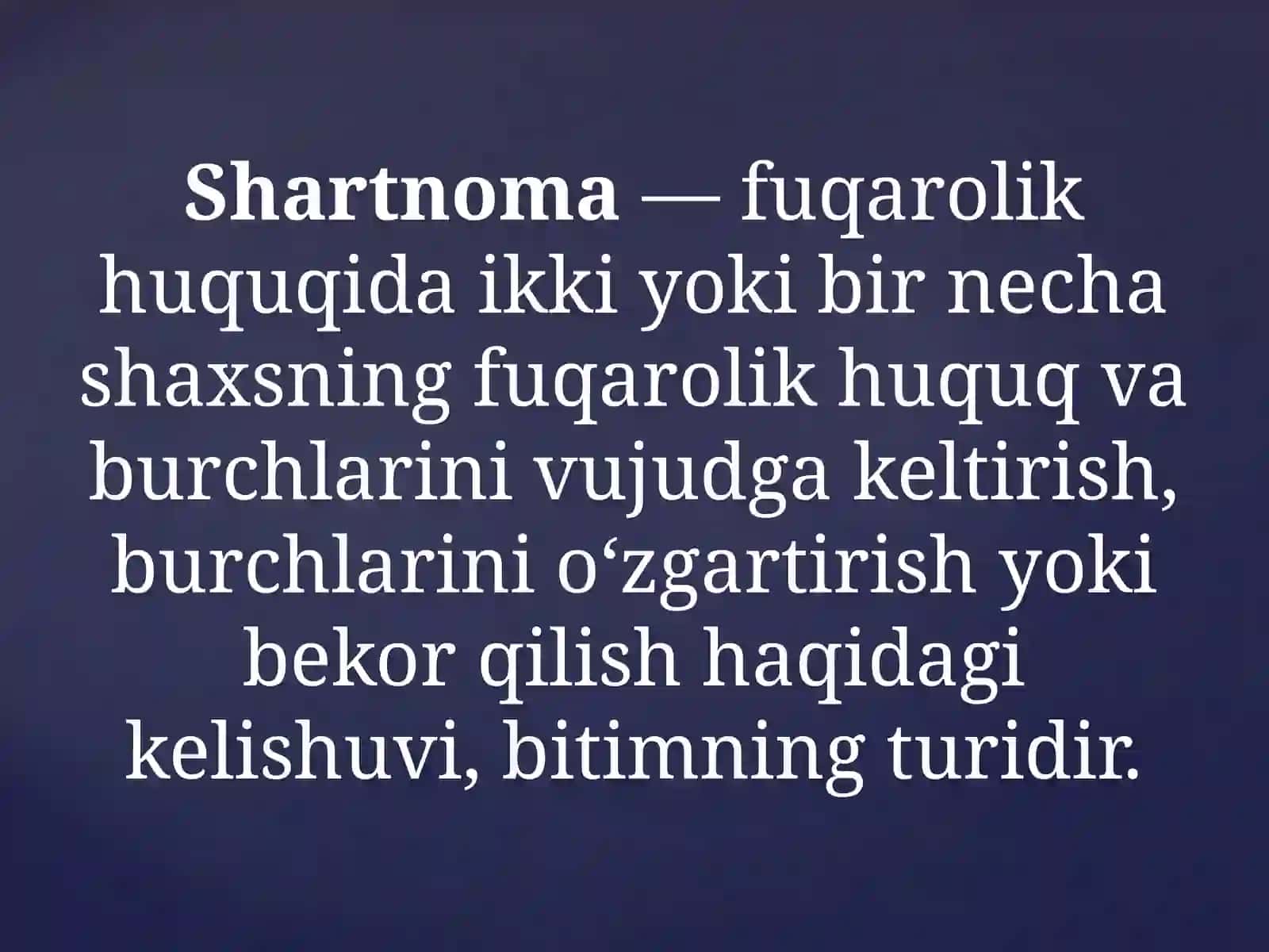 Shartnomahaqidatushuncha, shartnomaning tuzilish yo'l-yo'riqlari 2