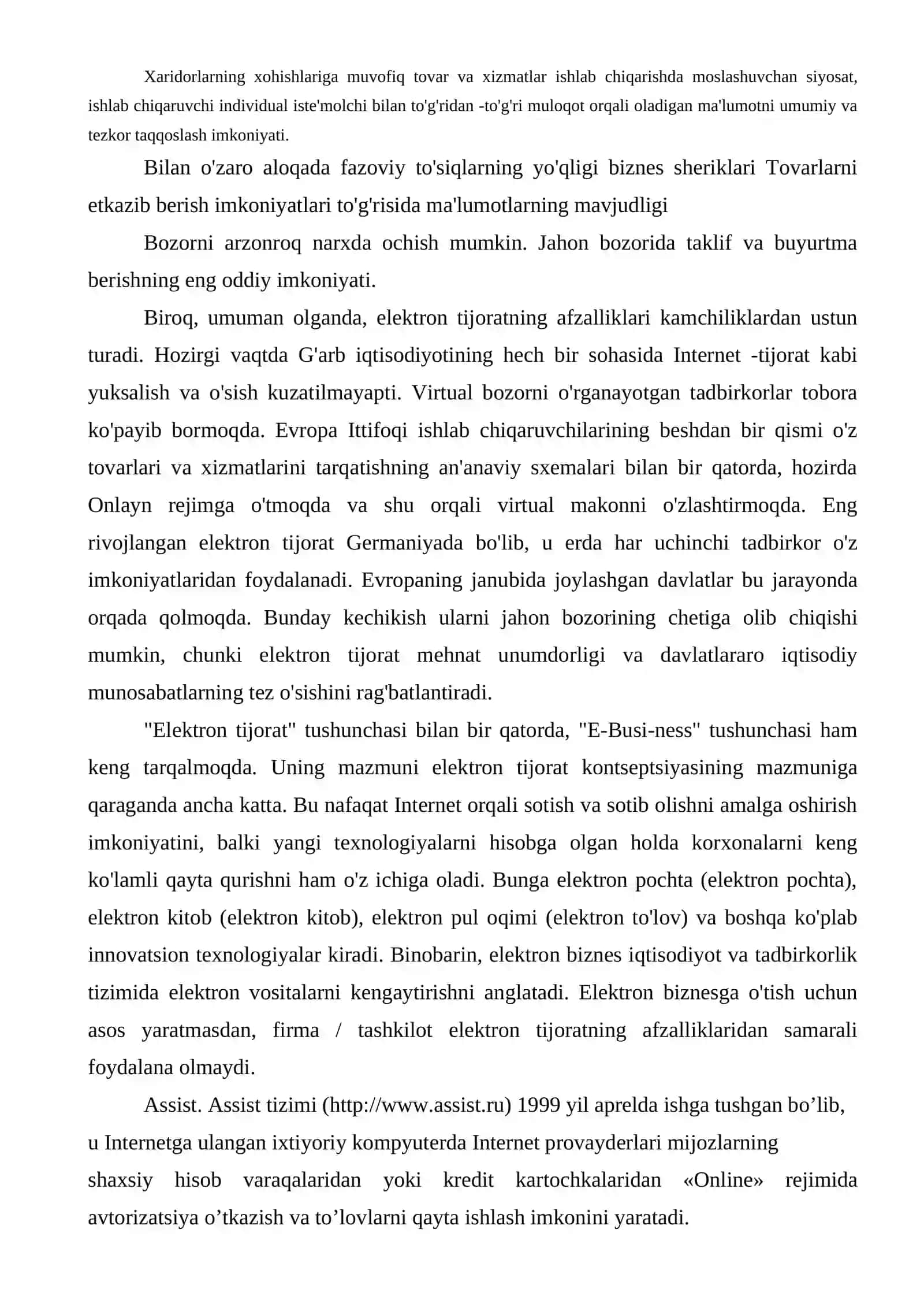 Elektron tijorat tizimlari, Ekektron tijorat asoslari, E-tijorat dasturiy ilovalar 2