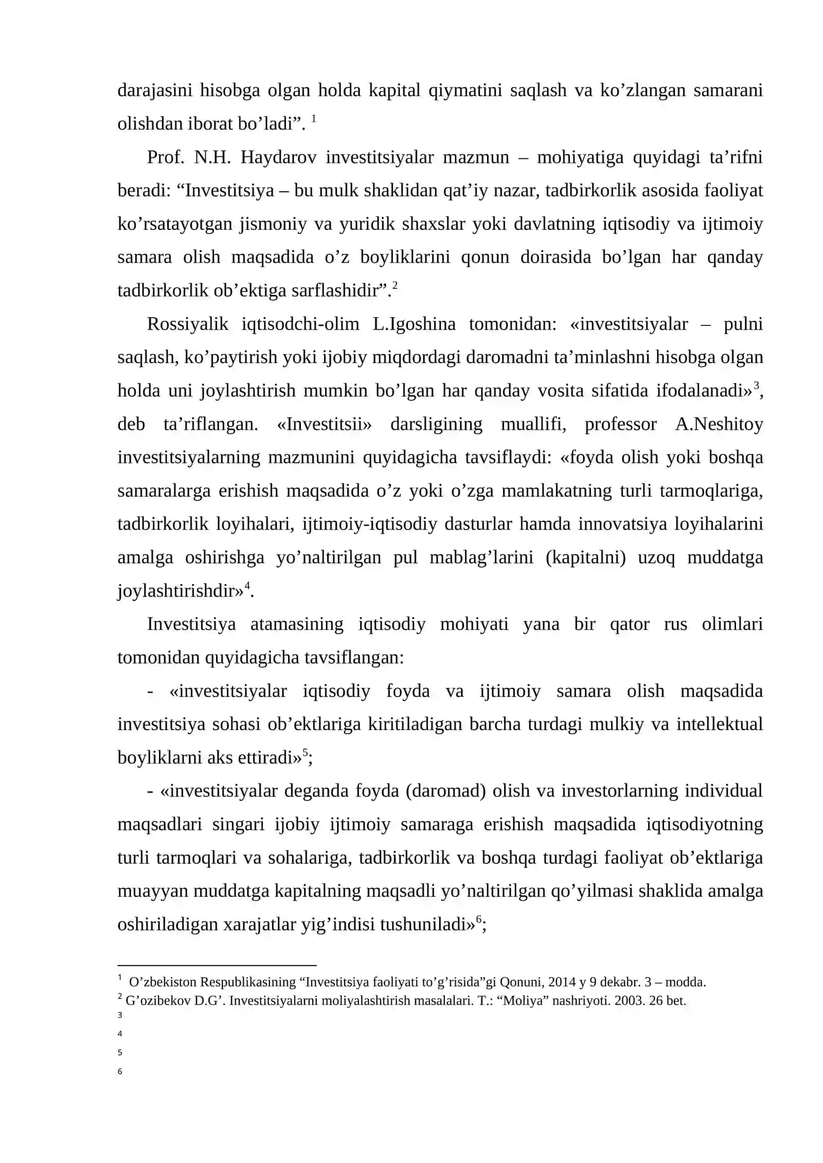 Investitsiyalarning iqtisodiy mohiyati va ahamiyati 2