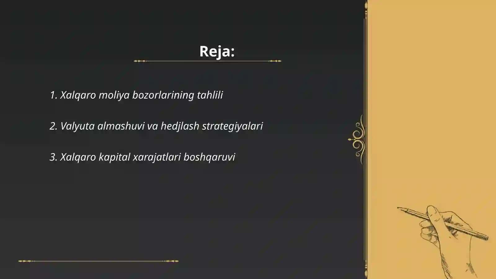 Xalqaro moliya operatsiyalarini boshqarishning zamonaviy yoʻllari 2