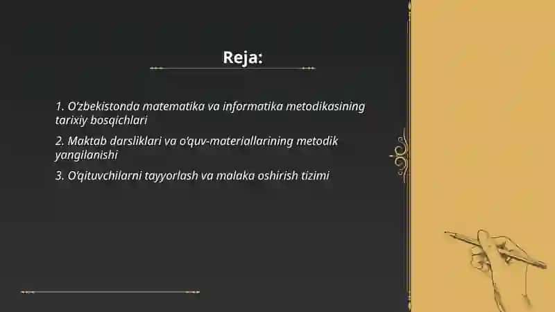 O‘zbekistonda matematika va informatika metodikasining rivojlanishi 2