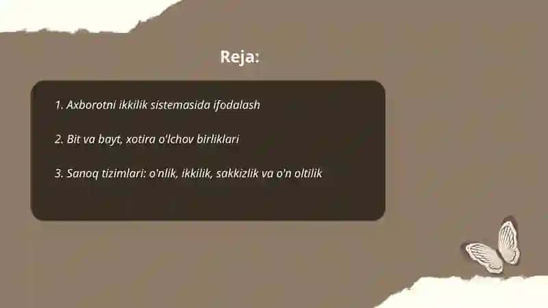 Axborotlarning kompyuterda tasvirlash 2