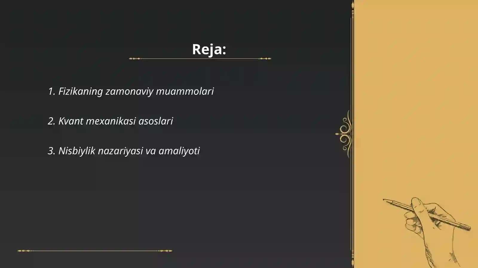 Fizikaning zamonaviy muammolari 2