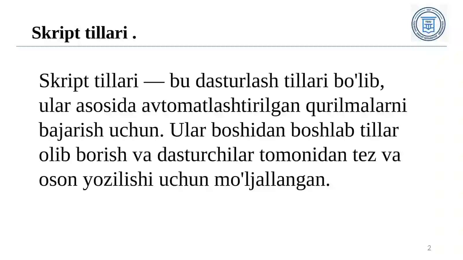 Skript tillari 2