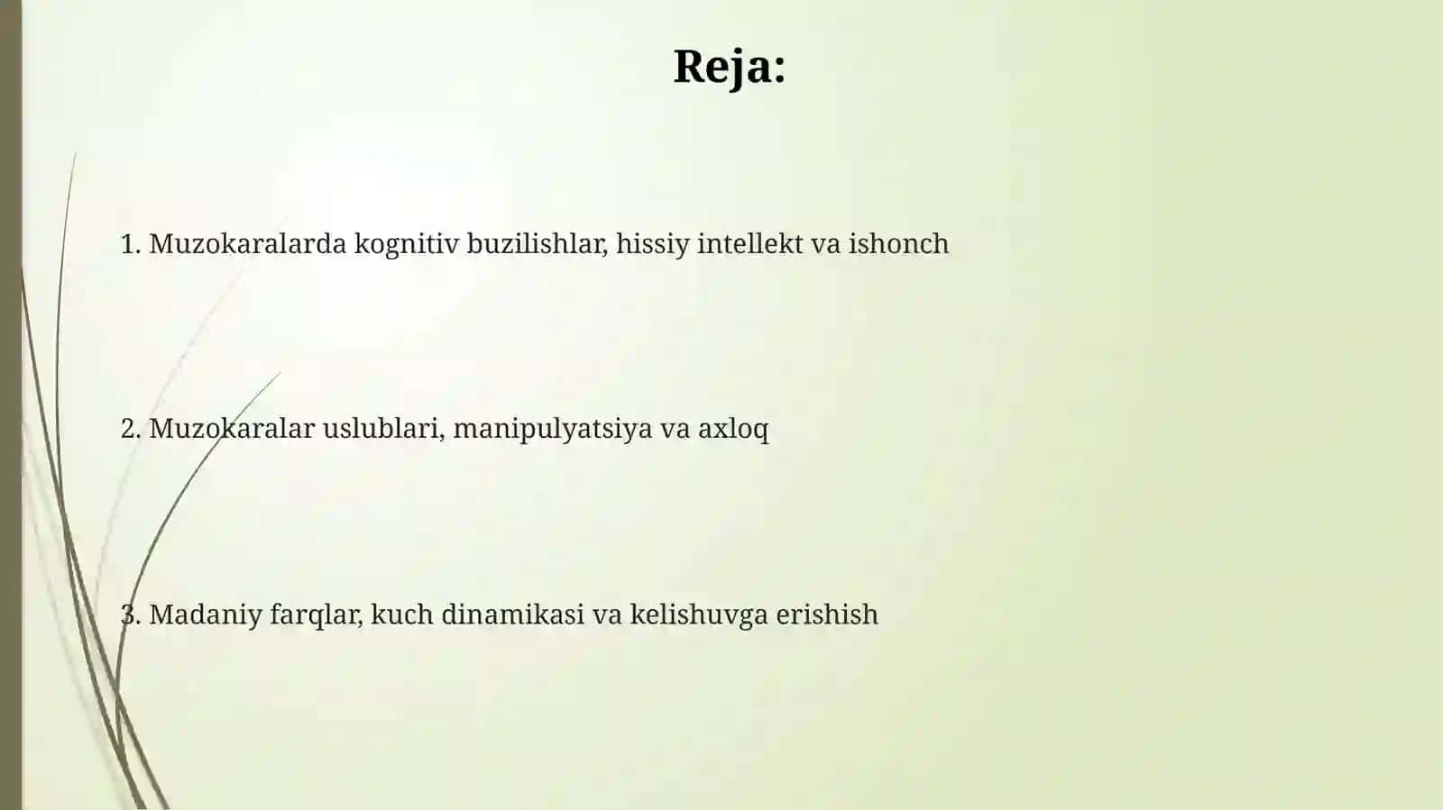 Muzokaralar olib borishning psixologik jihatlari 2