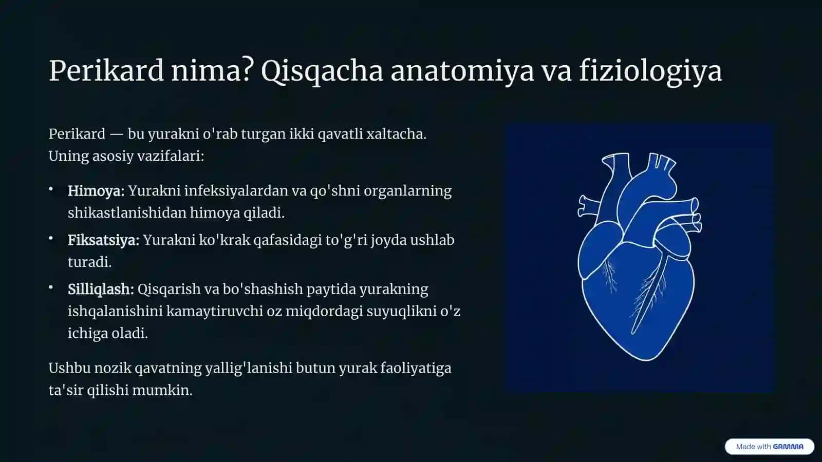 Perikarditlar: Turlari, tashxisi va davolash strategiyalari 2