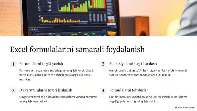 Excel dasturida avtoto'ldirishlar va avtohisoblashlar 2