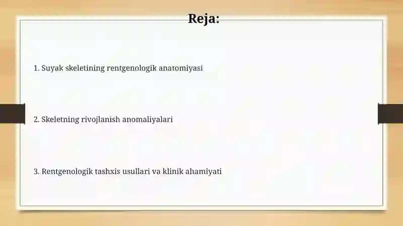 Skelet suyaklarining rentgenanatomiyasi 2