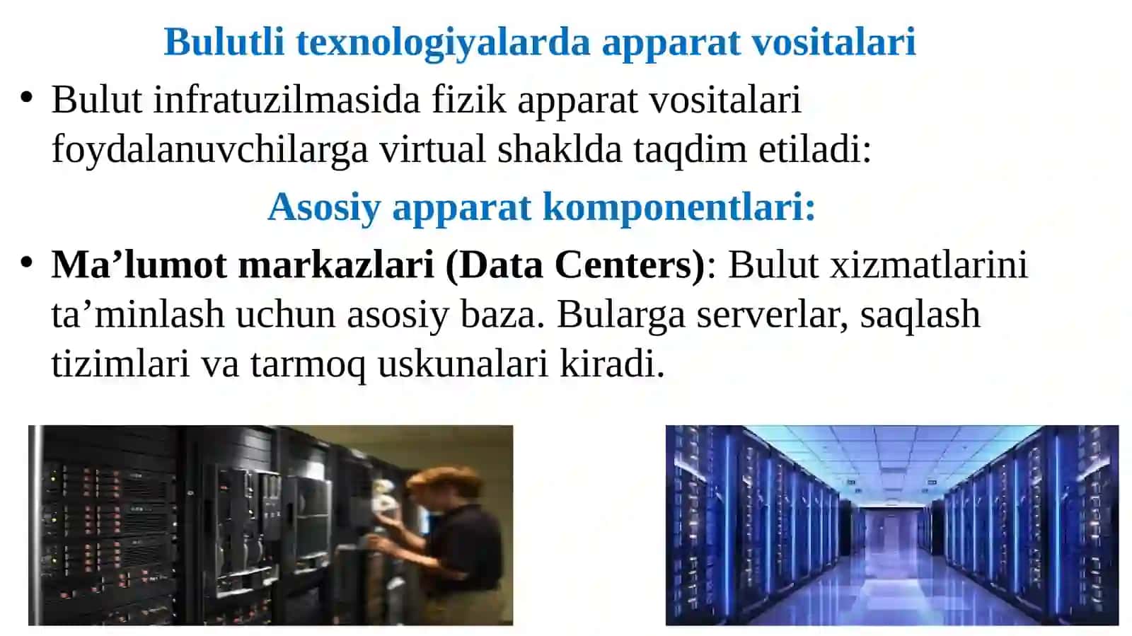 Bulutli texnologiyalarda apparat va dasturiy vositalar ularni qo’llash imkoniyatlari va tadbiq etish.Uskunaviyta’minot(Hardware Security Solutions) 2
