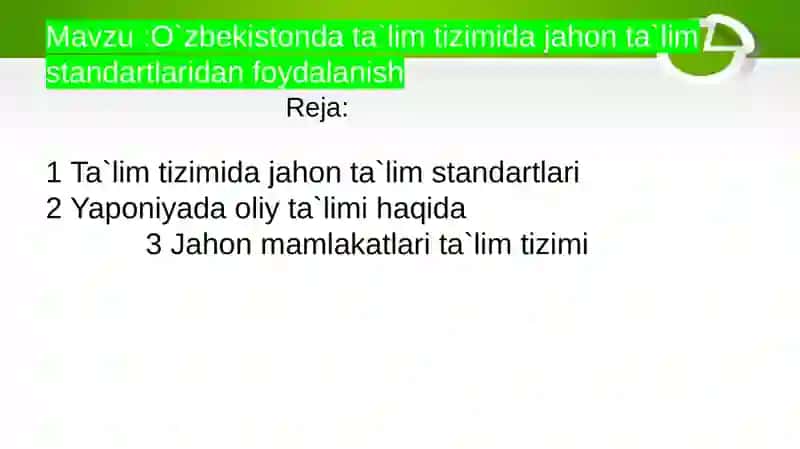 Meyliyeva Gulbahorning Xalqaro Baholash Fanidan Tayyorlagan Taqdimot 2