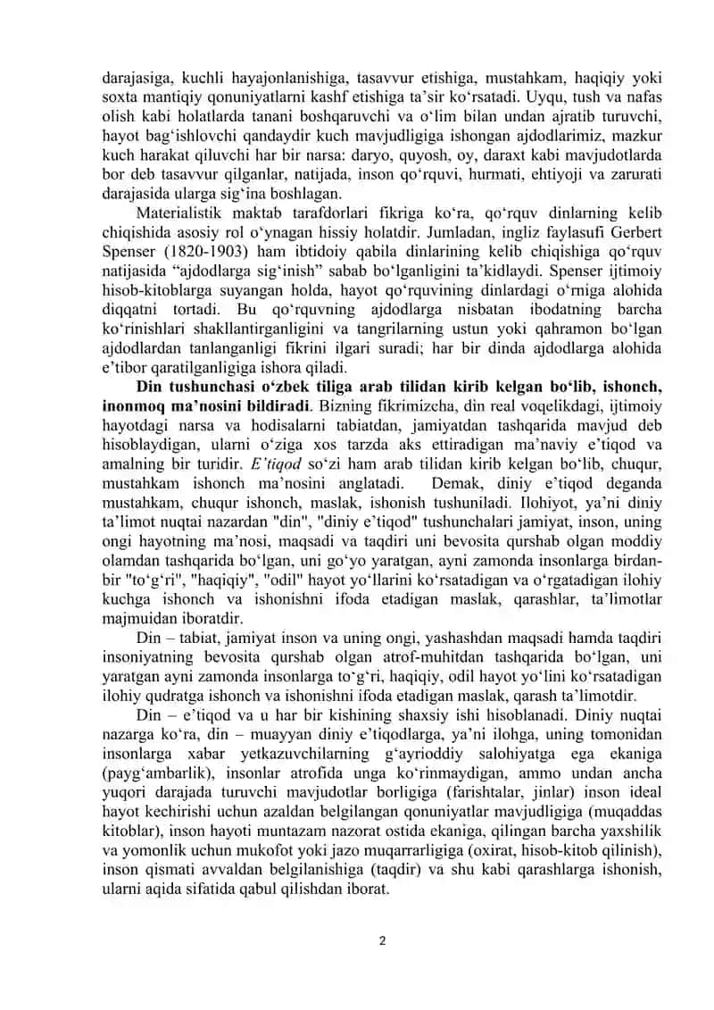 Dinning ijtimoiy madaniy hodisa sifatidagi ahamiyati 2