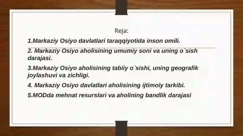 MARKAZIY OSIYO MAMLAKATLARI BO'YICHA YAIM, AHOLI VA SAVDO KO'RSATKICHLARINI GRAFIKDA TAQQOSLASH 2