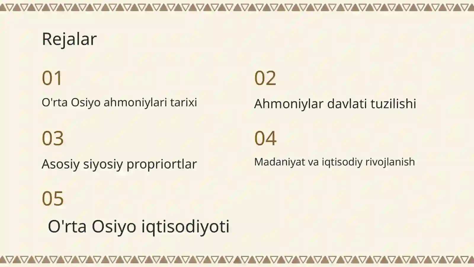 O'rta Osiyo Ahmoniylardavlatitarkibida(mill.avv.VI-IVasrlar) 2