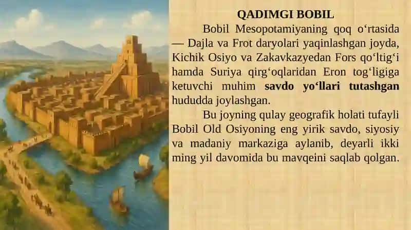 QADIMGI BOBIL SIVILIZATSIYASI 2
