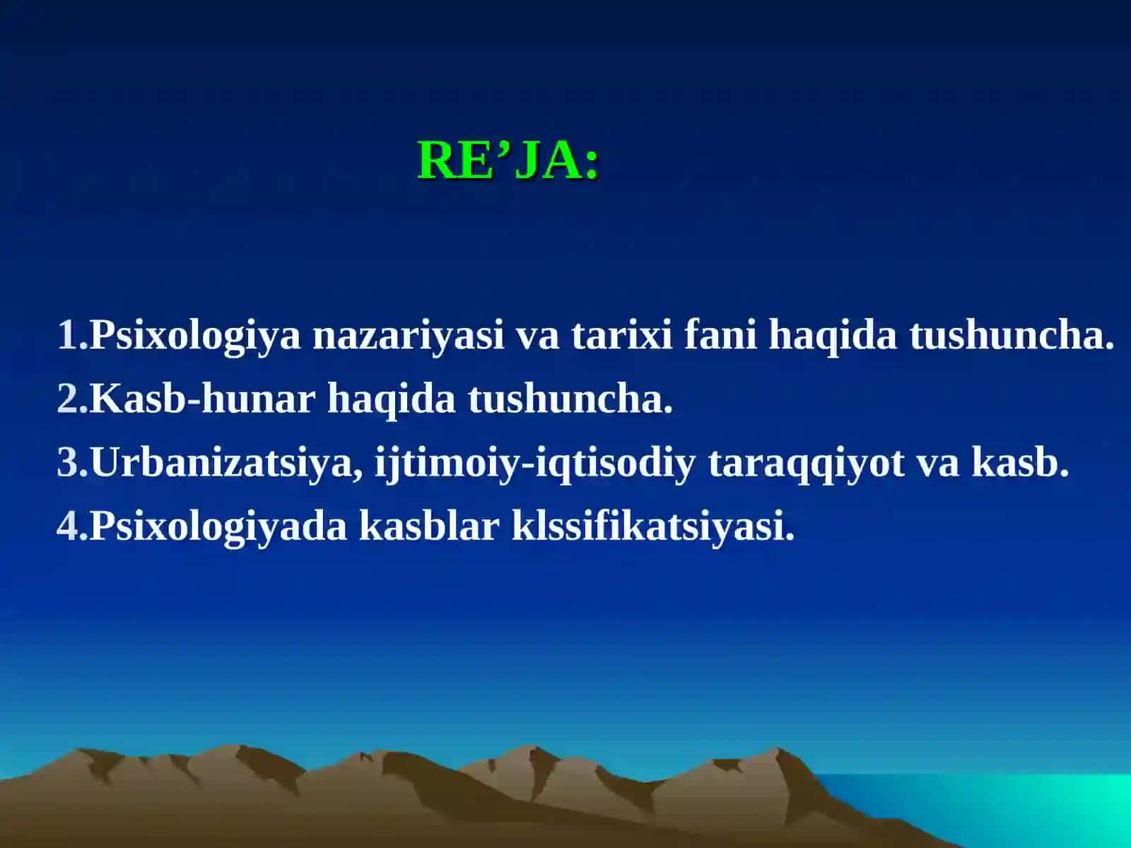Psixologiya nazariyasi va tarixi fani haqida tushuncha 2