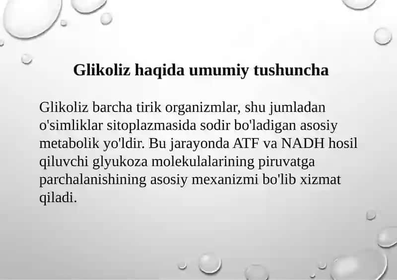 glikoliz va uning hujayra metabolizmidagi oʻrni 2
