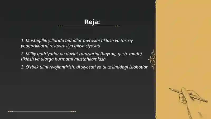Oʻzbekistondagi maʼnaviy va madaniy taraqqiyot 2