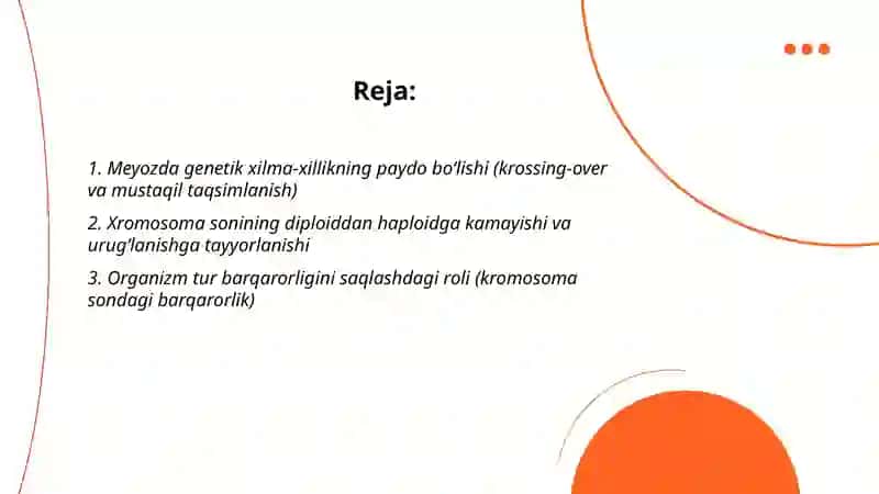 Meyozning biologik ahamiyati 2