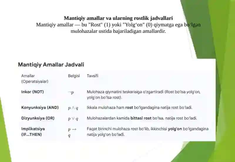 Mantiq va diskretmatematika 2