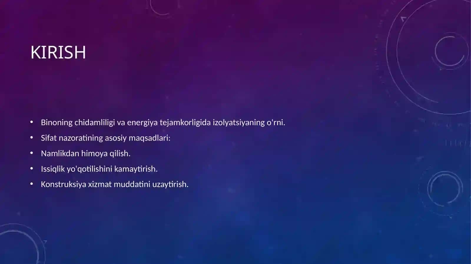 Izolyatsion va tom yopish ishlarining sifat nazorati 2