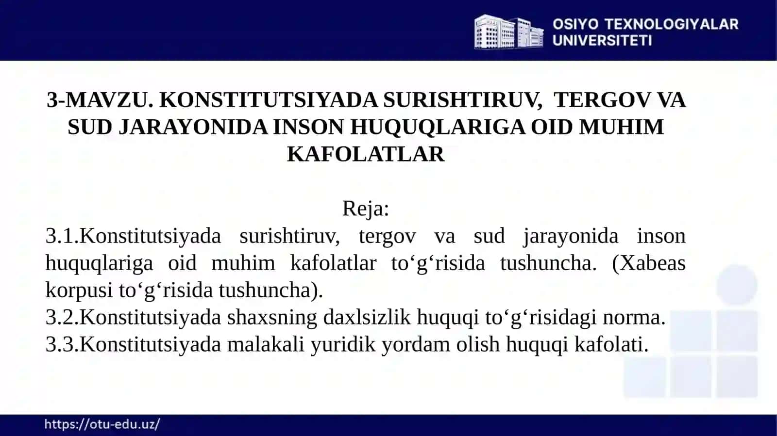 Konstitutsiyada Surishtiruv, Tergov va Sud Jarayonida Inson Huquqlariga oid Muhim Kafolatlar 2