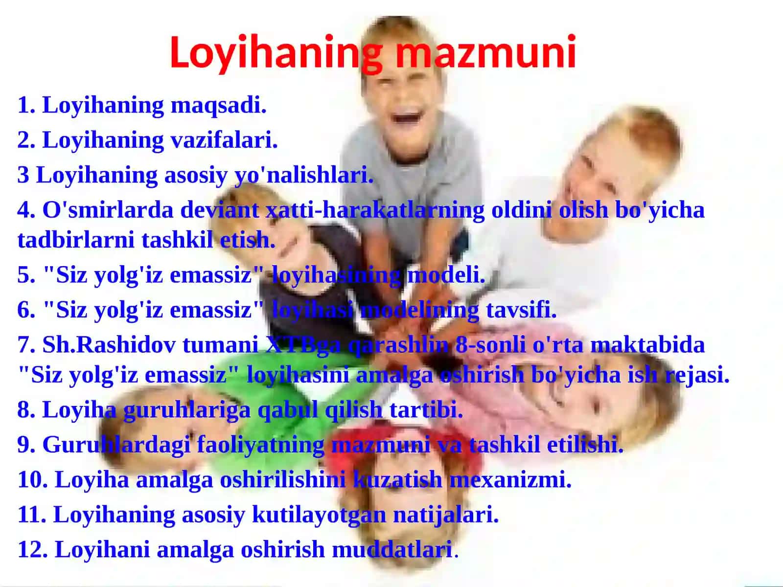 "Sizyolg'izemassiz" loyihasi 2