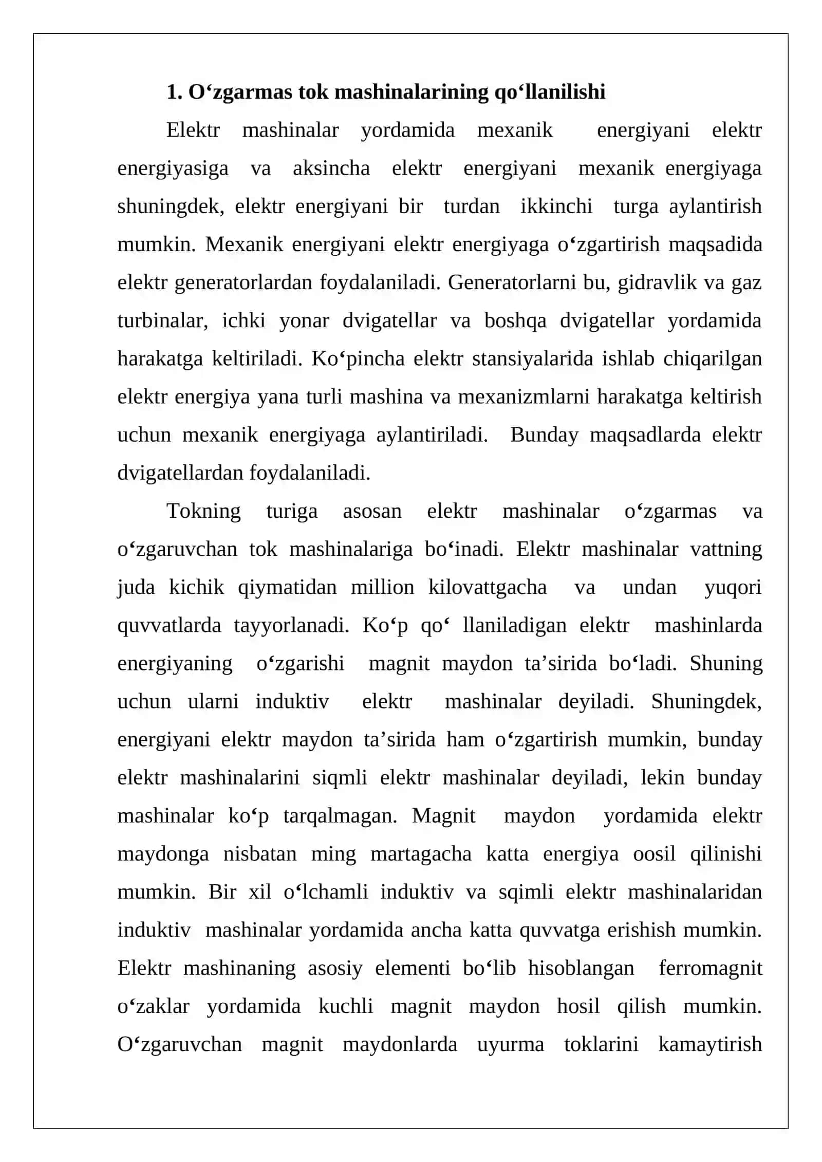 O‘zgarmas tok mashinalari 2