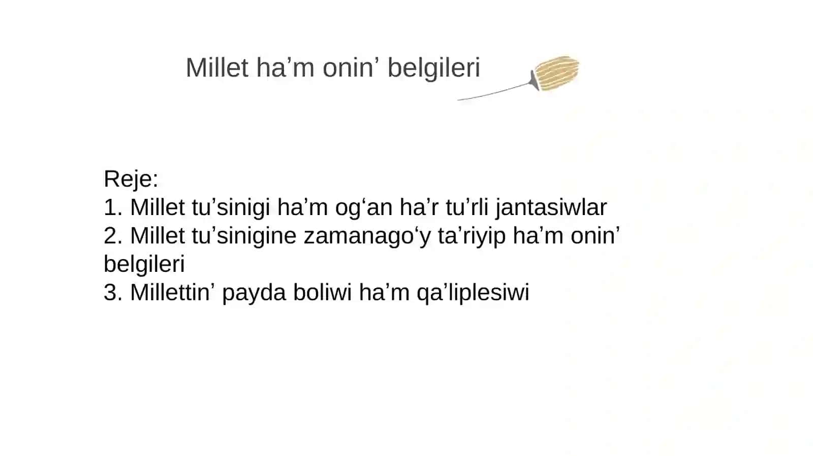Berdaqatindagʻi QMU ninʼ Tariyx fakulteti arxeologiya bagʻdari 4 - kurs studenti Bazarbaeva Shaxnoz 2