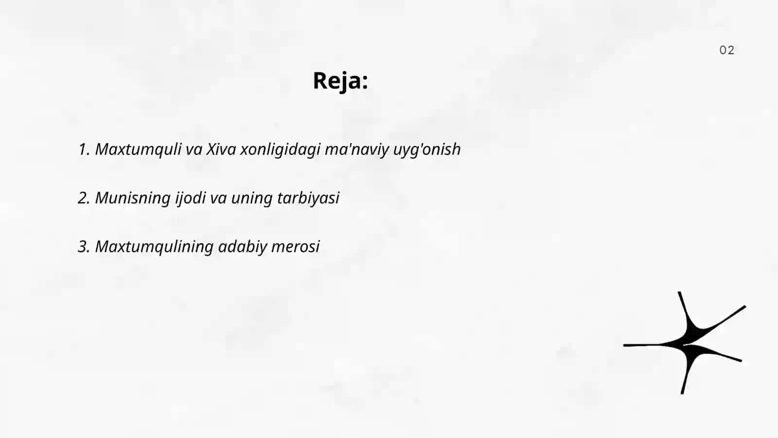 Xiva xonligida madaniy-ma’naviy uyg‘onish: Maxtumquli, Munis, Ogahiy, Feruz, Komil Xorazmiy 2