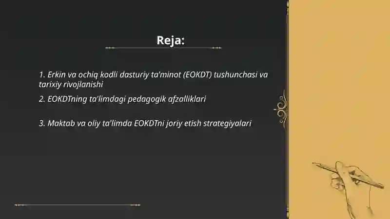 Erkin va ochiq kodli dasturiy ta'minot (EOKDT) 2