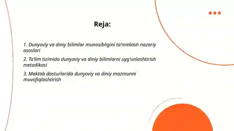 Dunyoviy va diniy bilimlar munosibligini taʼminlashning ahamiyati 2