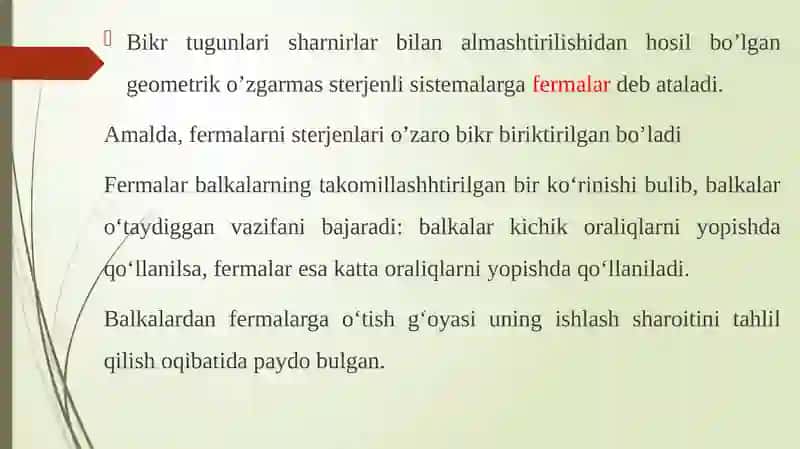 STATIK ANIQ YASSI FERMALARNI HISOBLASH 2