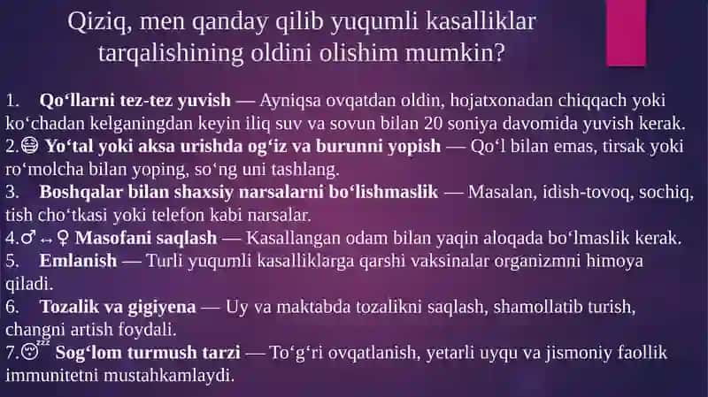 Kasallik tarqalishining oldini olish 2