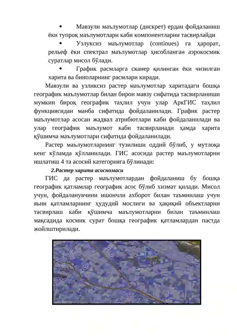 GEOGRAFIK INFORMATSION TIZIMLAR 2