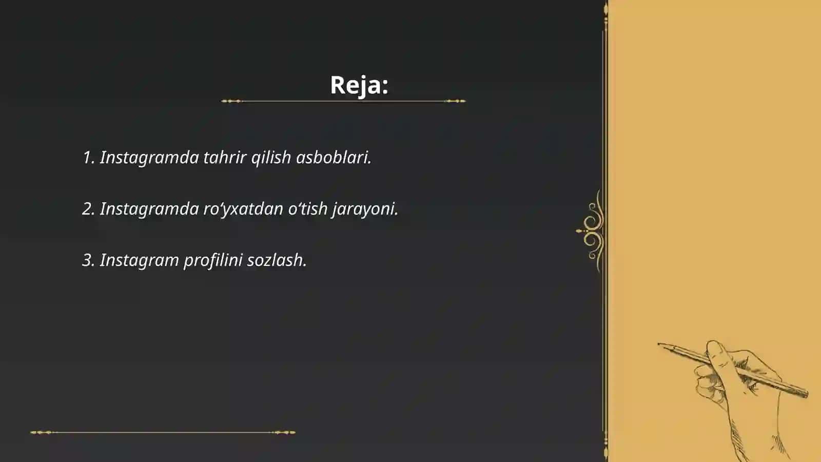 Instagramda tahrir qilish va roʻyxatdan oʻtish 2