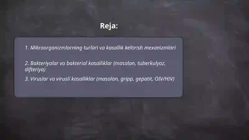 Mikroorganizmlar keltirib chiqaradigan kasalliklar 2