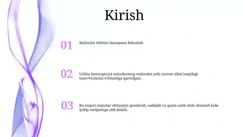 Mahsulot Sifatini Darajasini Baholash 2