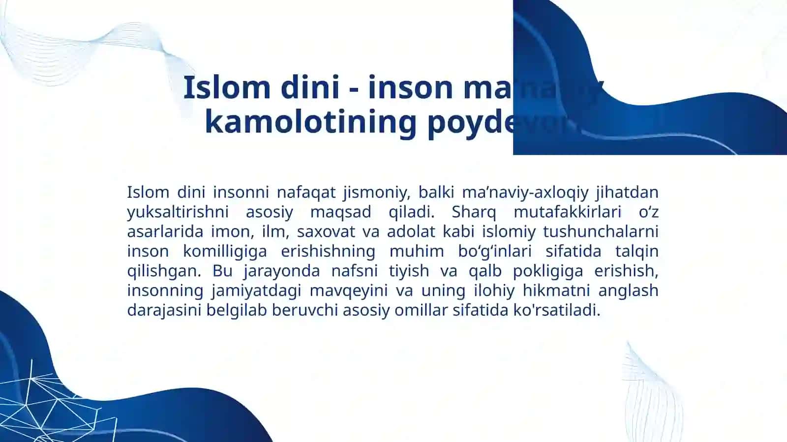 Sharq mutafakkirlari ning islam dinining inson kamoloti g'a ta‘siri haqidagi g‘oyalari 2
