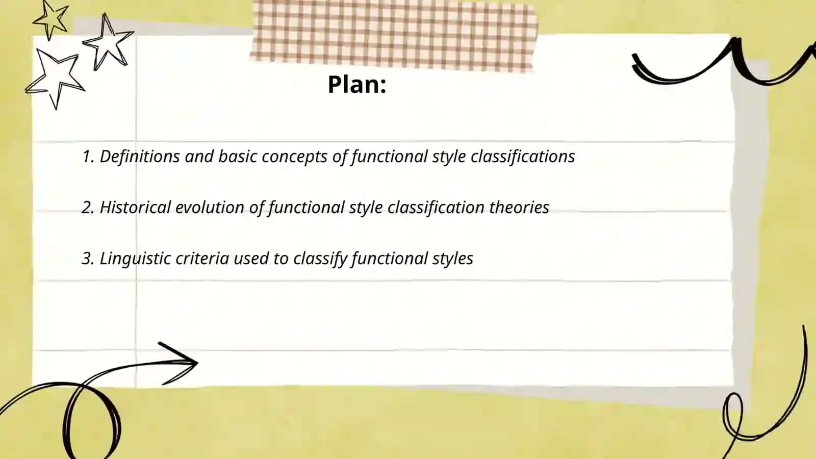 Different classifications of functional styles 2